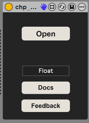 Chordprinter 2 rack UI with the save preset icon highlighted