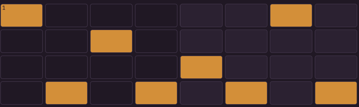 Filled thumb-down arpeggio pattern after Fill
