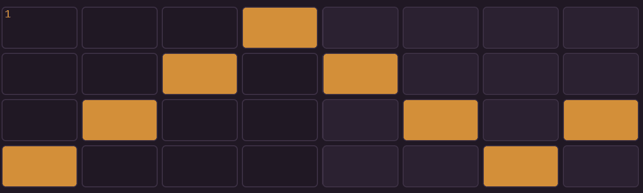 Filled up-down arpeggio pattern after Fill